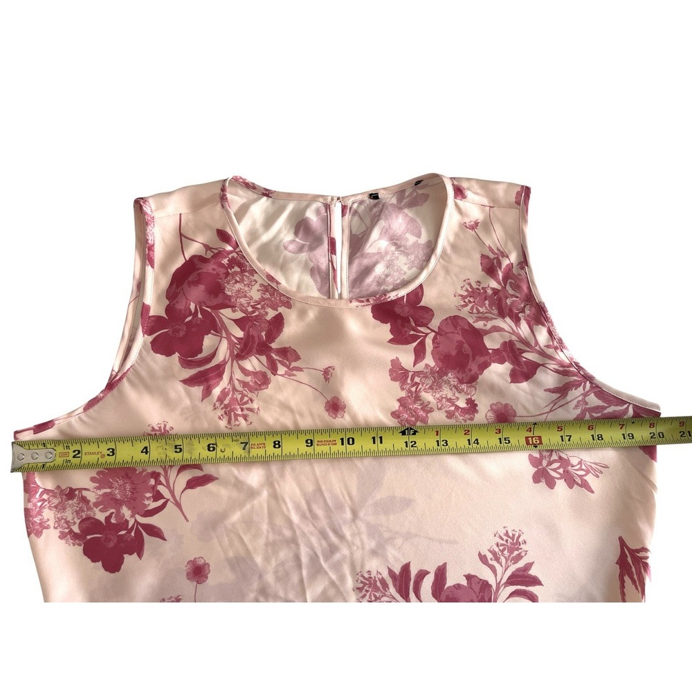 Quince Washable Silk Pink Floral Tank Midi Dress Sz Sz M Feminine - Picture 14 of 16